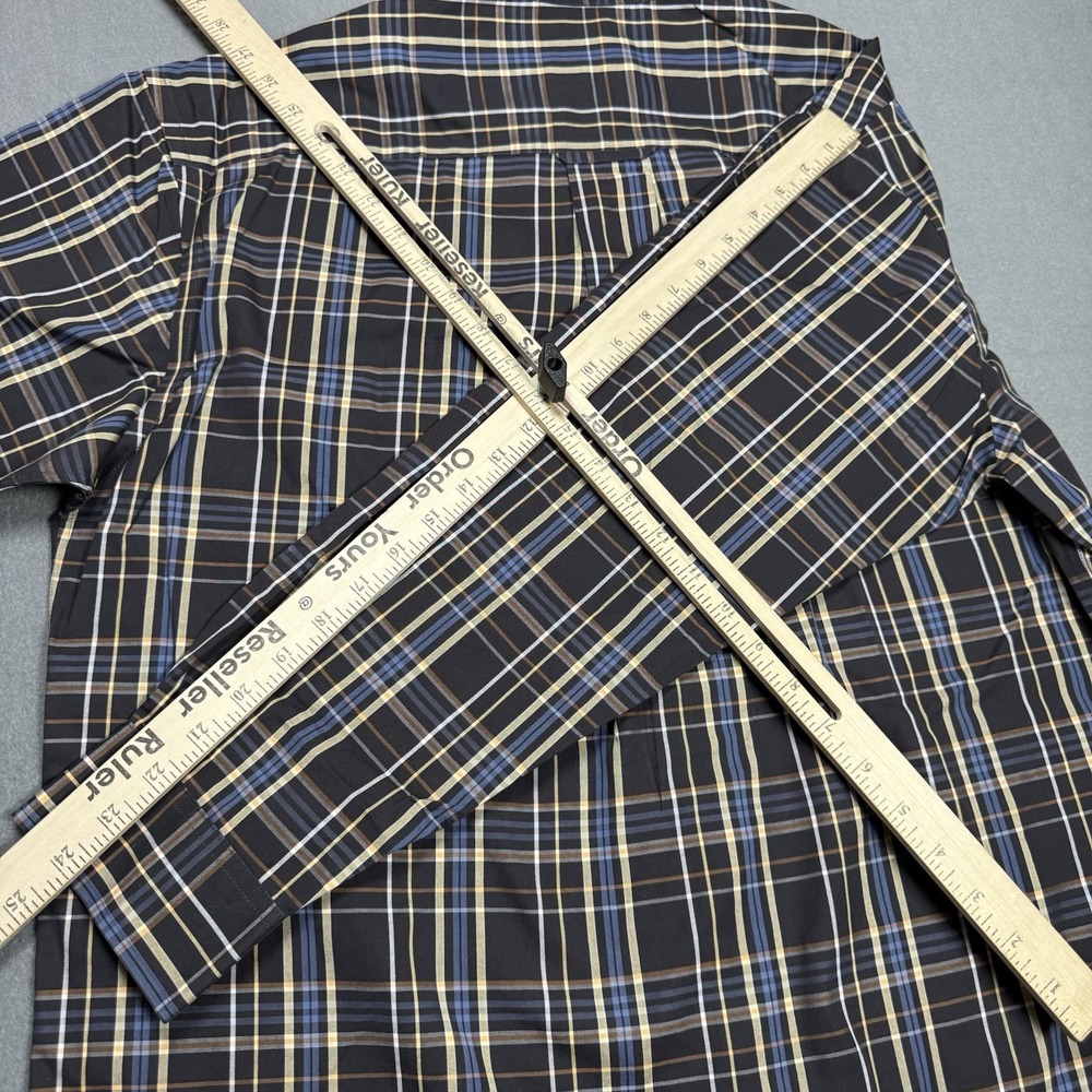 Orvis Button Shirt Mens Large Heavyweight Brushed Twill Dark Tartan Plaid - Picture 6 of 7